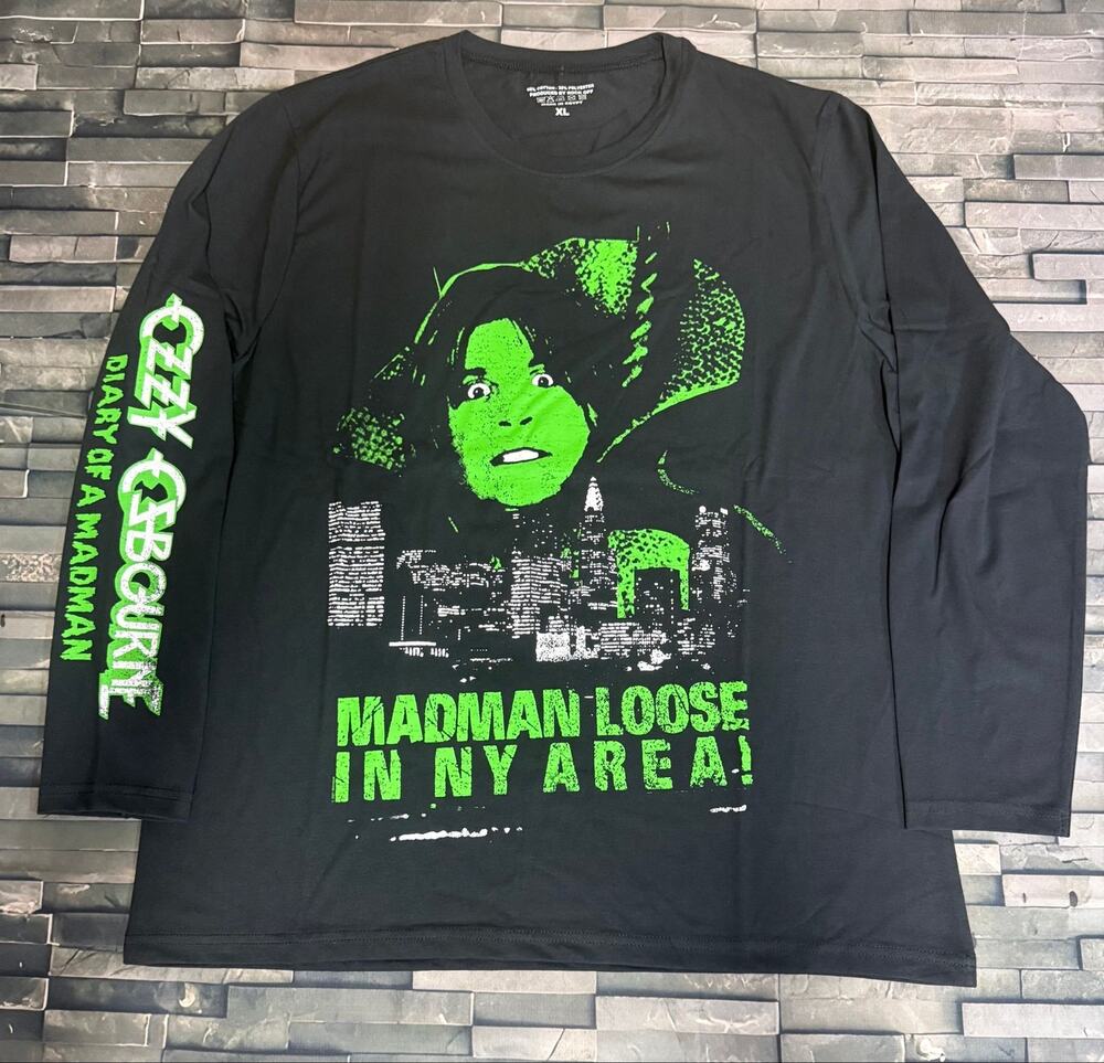 *RARE* OZZY OSBOURNE LONG SLEEVE DIARY OF A MADMAN BAND TEE